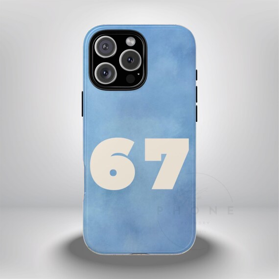 6-7 Meme Tough Phone Case, Blue Viral Trend Number Design, Funny Minimalist  67 Case, Compatible With Iphone, Galaxy, Google - Etsy