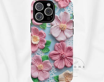 Cake Flower Magnetic Phone Case, Floral Dessert Case, Kawaii Phone Cover, Compatible with iPhone 17, 16, 15, 14, 13