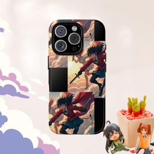 Anime Girl Phone Case, iPhone, Google Pixel and Galaxy, Cool Anime Case for Teens, Otaku Gift, Fantasy Art Aesthetic Phone Cover