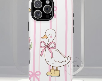 Goose Magnetic Phone Case, Pastel Cottagecore, Funny Silly Goose Compatible with iPhone 17, 16, 15, 14, 13