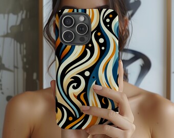 Magnetic Phone Case with Vibrant Abstract Design, Protective Phone Case Compatible with iPhone 17 and other iPhone Models
