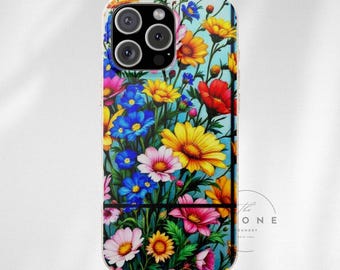 Stained Glass Floral Garden Biodegradable Phone Case, Compatible with iPhone 16, 15, 14, 13, 12, 11