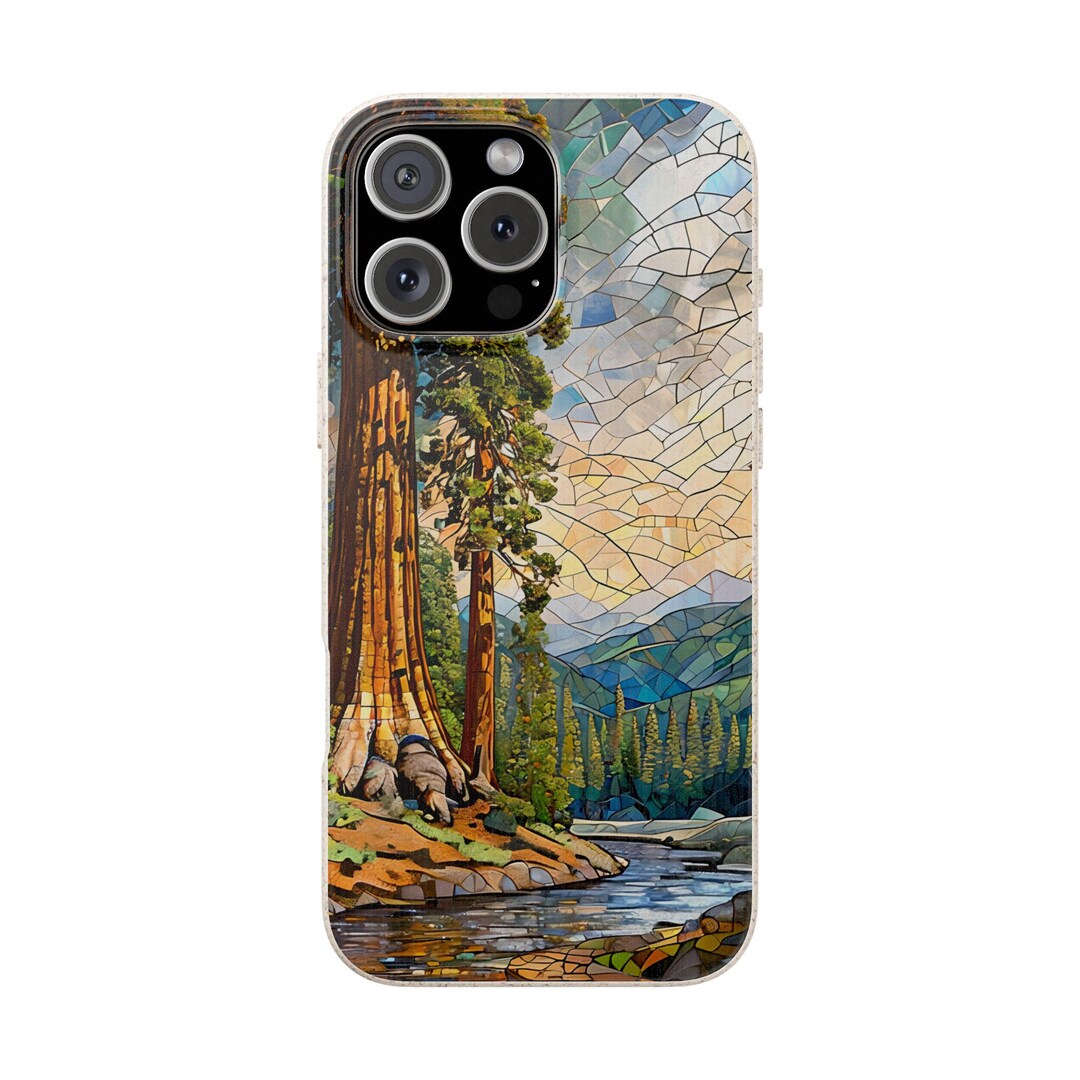 Sequoia National Park Biodegradable Case, Mosaic Giant Tree Phone Case ...