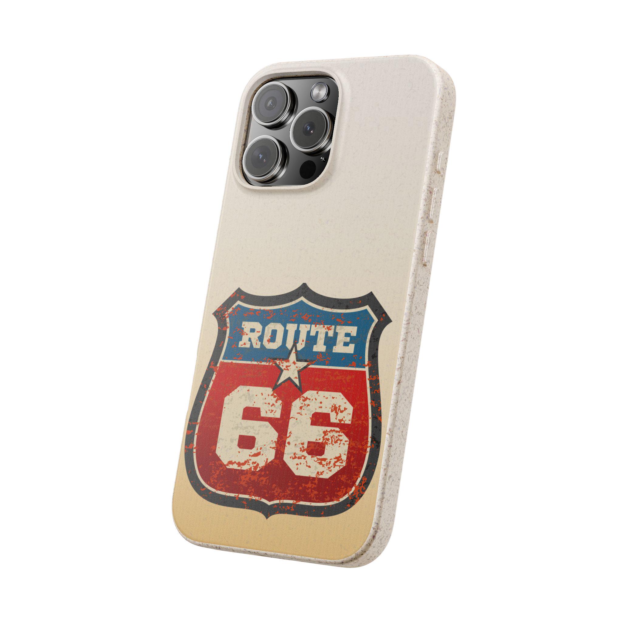 ルート66 生分解性スマホケース ヴィンテージアメリカン クリーム