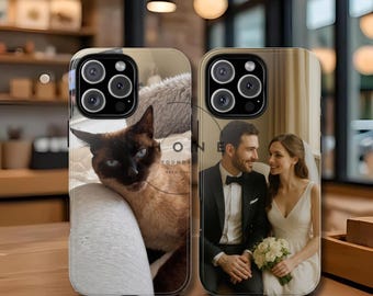 Personalized Photo Phone Case, Custom Slim Case with Your Picture, Customizable Phone Cover Compatible with iPhone, Galaxy, Google