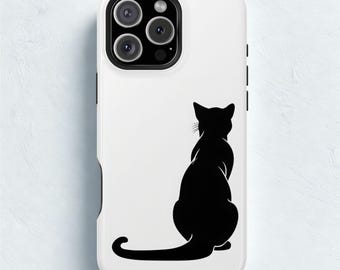 Black Cat Halloween Magnetic Phone Case Coquette Creepy Gift for Her, Goth Spooky, Compatible with iPhone 17, 16, 15, 14, 13