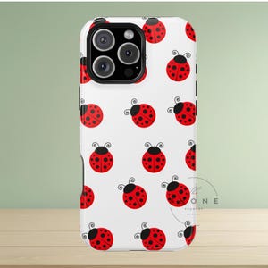 Marienkäfer Magnetische Handyhülle, Von Insekt Natur inspirierte Musterkunst, für iPhone 17, 16, 15, 14, 13