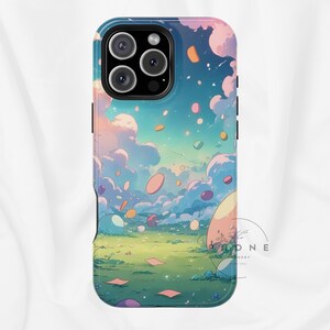 Dreamy Anime Landscape Magnetic Phone Case, Pastel Fantasy, Compatible with iPhone 17, 16, 15, 14, 13, Soft Cloudcore Vibes