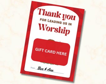 Regalo de agradecimiento para pastores, regalo de agradecimiento, porta tarjetas de regalo, regalo imprimible para pastores, regalo de cumpleaños para pastores, regalo para pastores