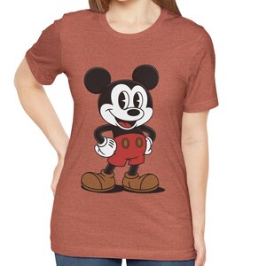 Camiseta vintage de Mickey Mouse, unisex, supersuave, regalo para fans de Disney, ropa informal, regalo de cumpleaños, dibujo animado clásico.
