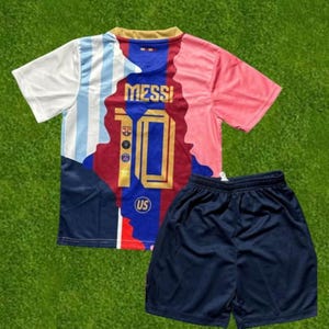 Kit maillot enfant Messi – Ensemble nostalgique football garçon/fille - Edition Fan gear