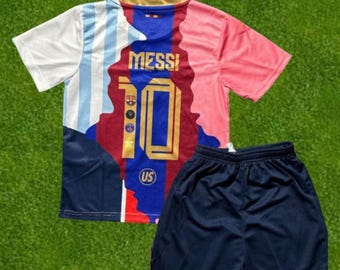 Kit maillot enfant Messi – Ensemble nostalgique football garçon/fille - Edition Fan gear
