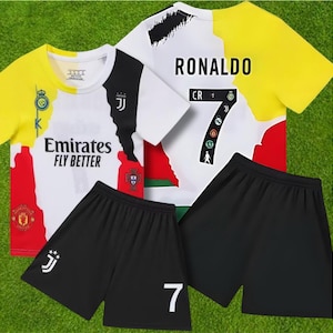 Kit maillot enfant Ronaldo – Ensemble nostalgique football garçon/fille - Edition Fan gear