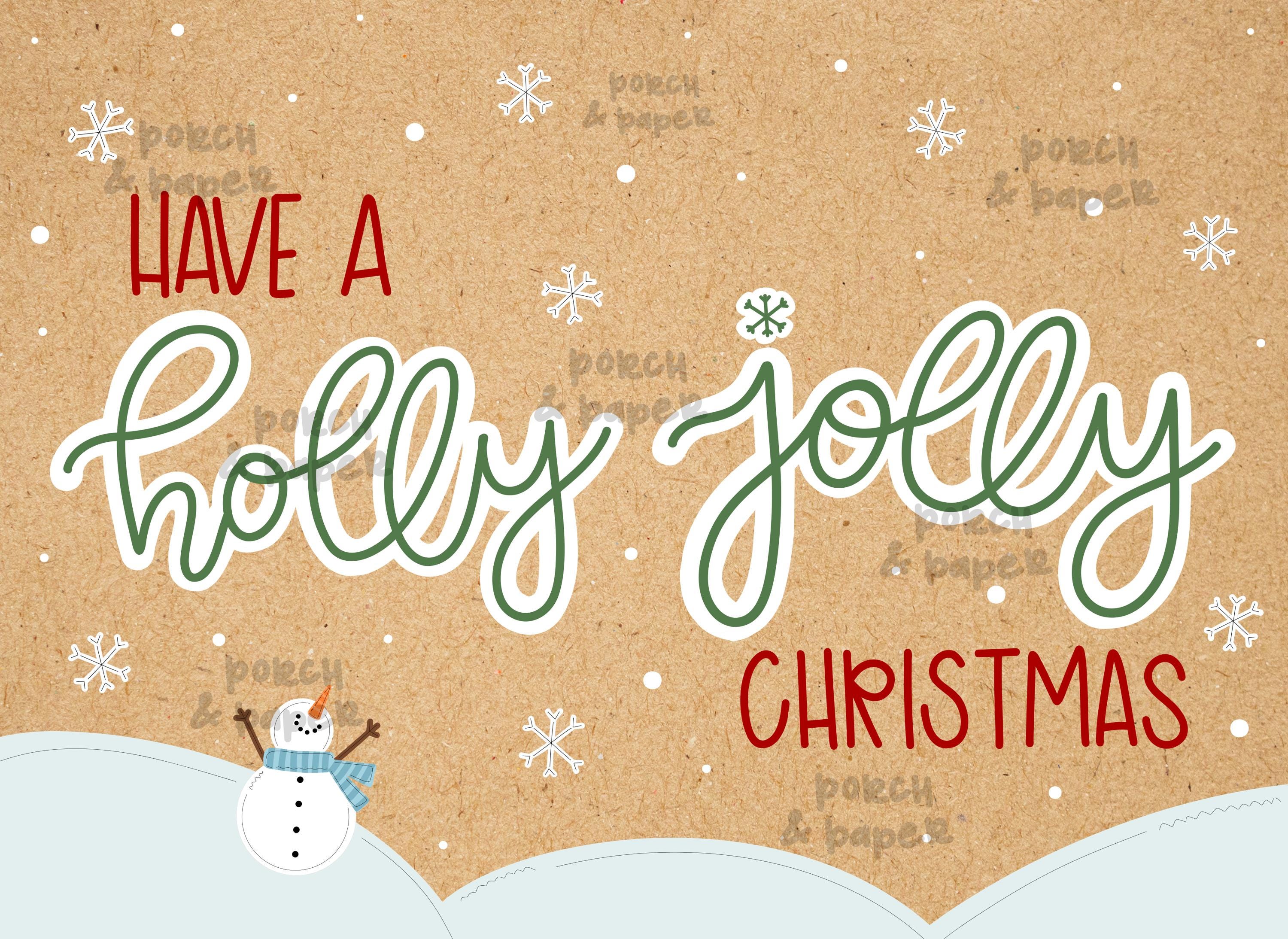 DIGITAL BANNER FILE - Holly Jolly Christmas Painted Banner - Etsy