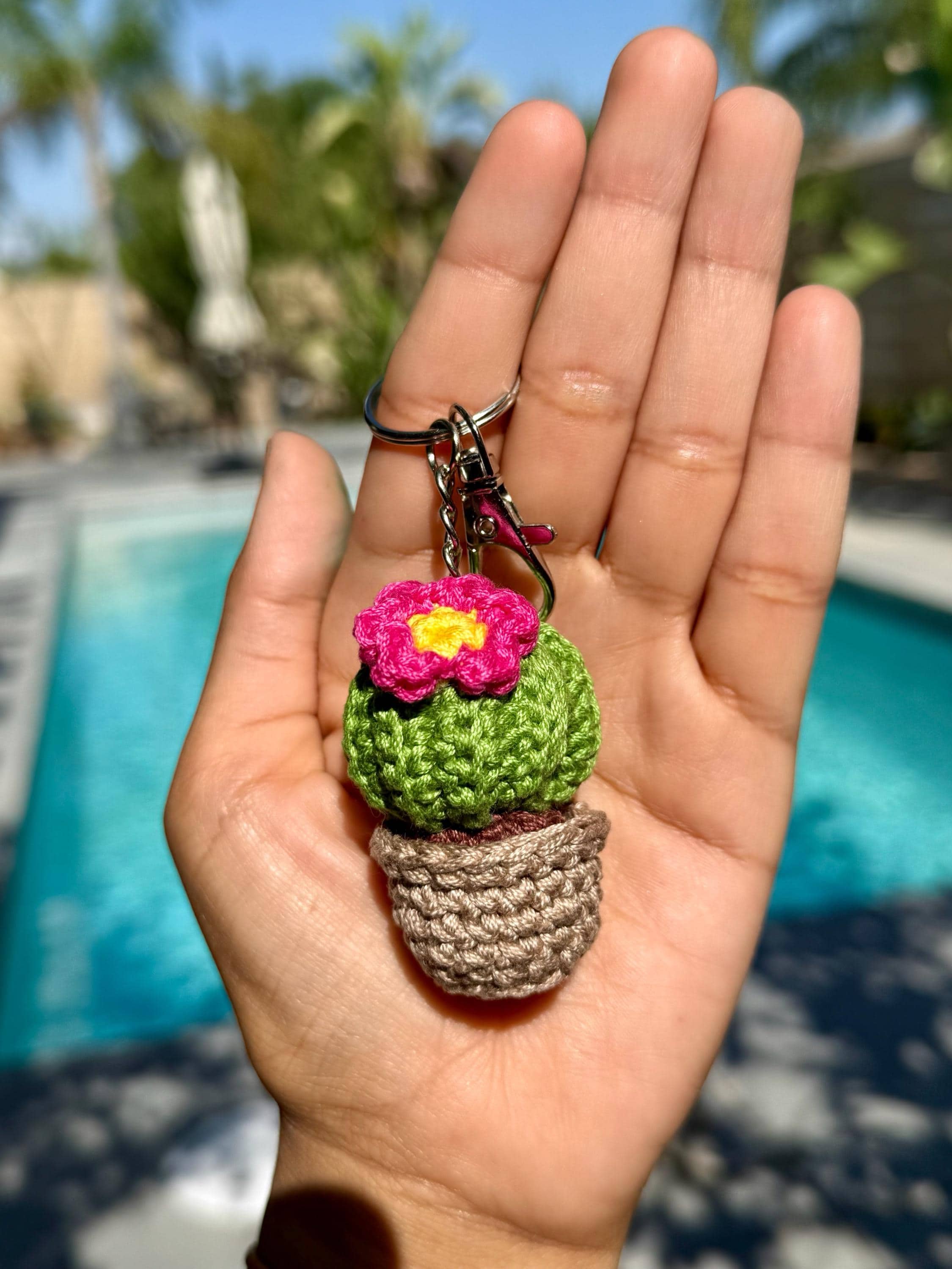 39 Free and Paid Crochet Cactus Patterns You’ll Want To Try 8 Crocheted Barrel Cactus Keychain