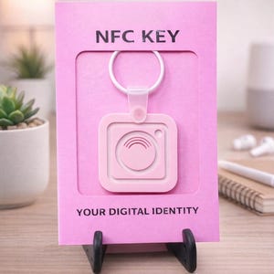 Llavero NFC / Llavero inteligente impreso en 3D / Etiqueta NFC programable / Tarjeta de visita digital / Llavero NFC personalizado / Tu identidad digital
