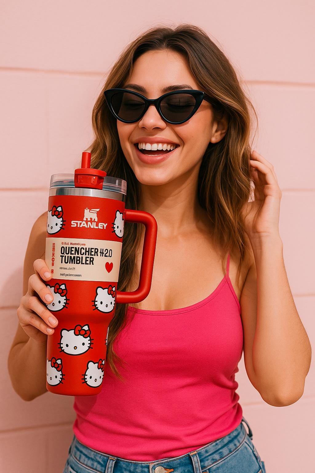 Royal Red Hello Kitty Sparkle Tumbler