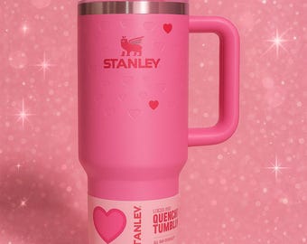 Playful Pink Heart Tumbler