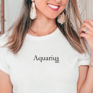 Aquarius Shirt, Aquarius Zodiac Shirt, Aquarius Astrology Tee, Air Sign Shirt, February Birthday Gift, Unique Aquarius T-Shirt