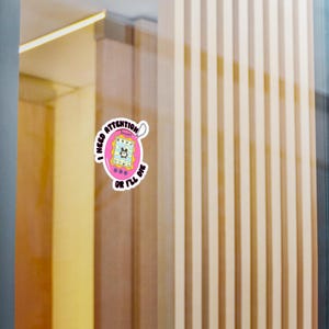 90s Virtual Pet Tamagotchi Illustration Sticker | Kiss-Cut Vinyl Decal, Retro Pixel Keychain Art image 3