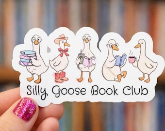 Vinyl Sticker- Silly Goose Book Club Decal