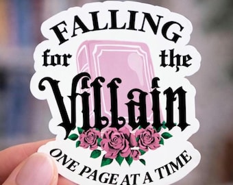 Bookish Falling for the Villain sticker | Kiss-Cut Vinyl Decal