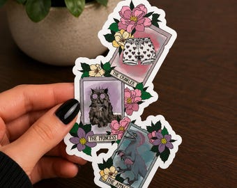 Dungeon Crawler Tarot Card Inspired Sticker | Kiss-Cut Vinyl Decal