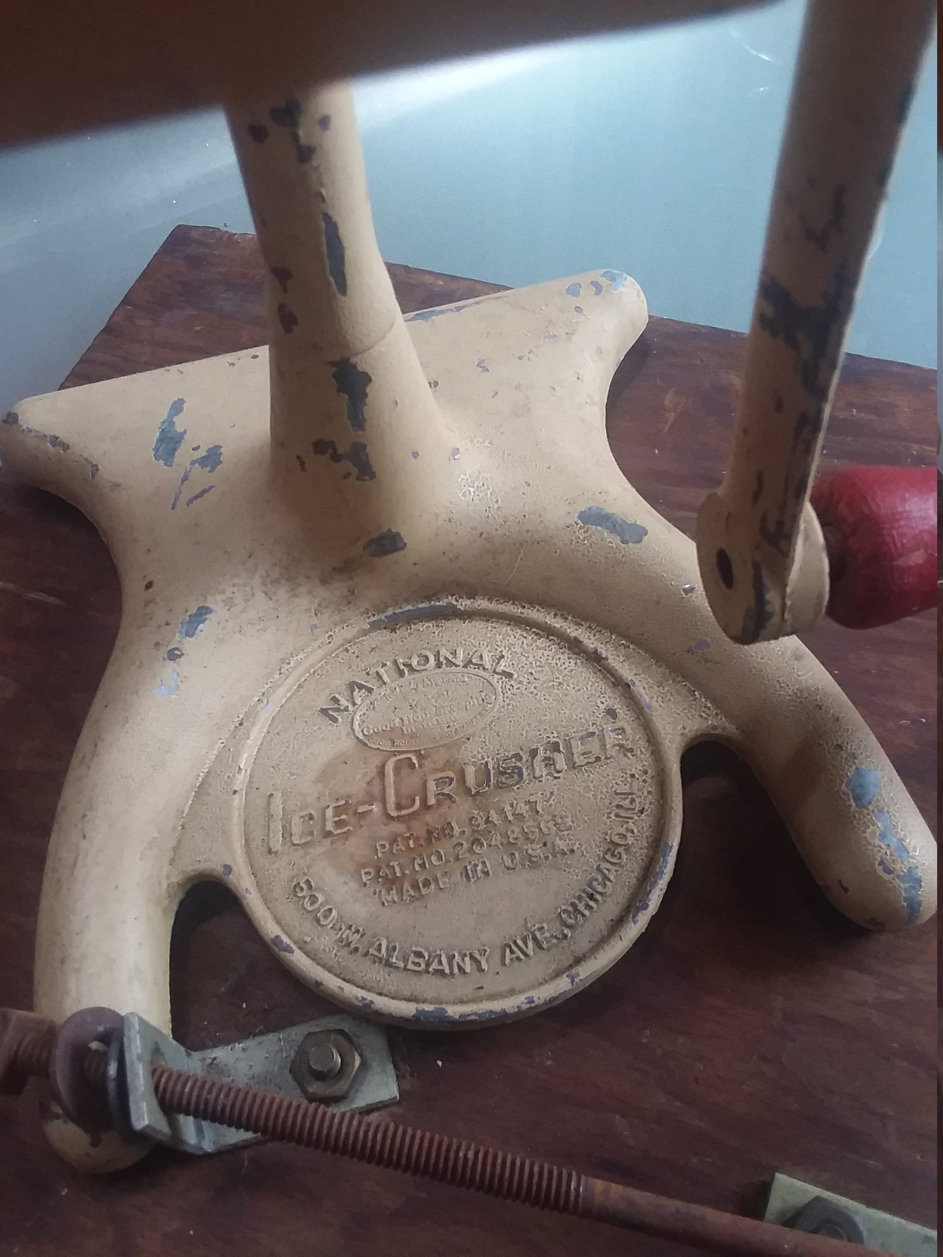 Industrial National Vintage Ice Crusher, Very Old, Includes
