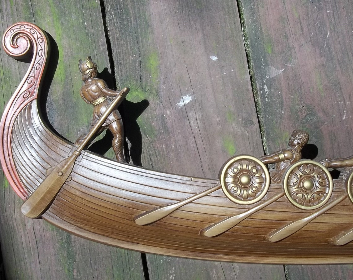 Vintage Viking Ship Wall Hanging by Syroco Etsy