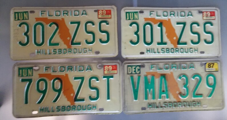 1980's Florida License Plates Price per Plate Vintage - Etsy
