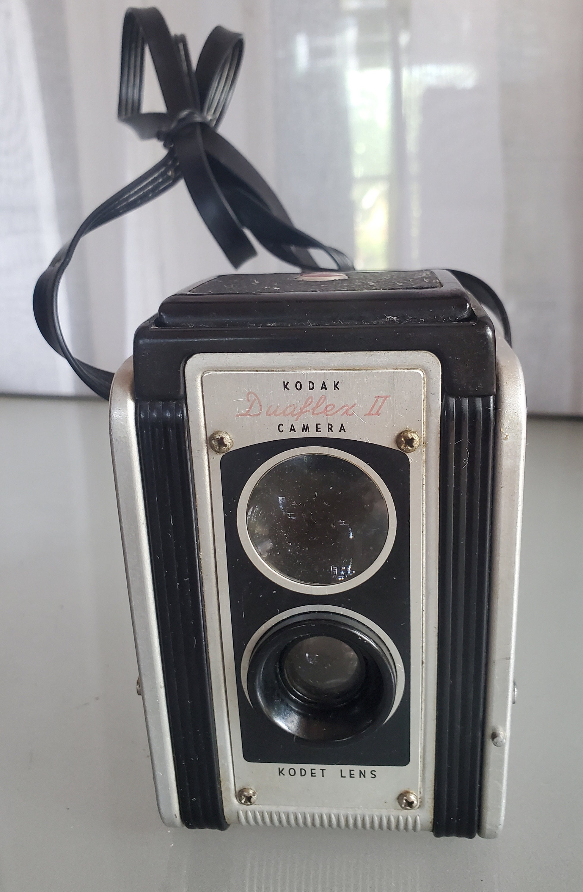 Kodak Duaflex II Camera With Kodet Lens and Strap, Vintage Kodak Duaflex II Camera With Kodet Lens and Strap, Vintage