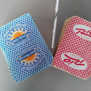 Baralhos de cartas de Las Vegas, cartas de baralho vintage, jogos, sem curingas, sem capa, conjuntos completos de dois baralhos de cartas de baralho vintage