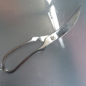 Crom Boning Shears/Scissors, Vintage Kitchen Tool, Kitchen Implement, Gadget, Stainless Steel Shears for Boning Poultry, Locking Shears