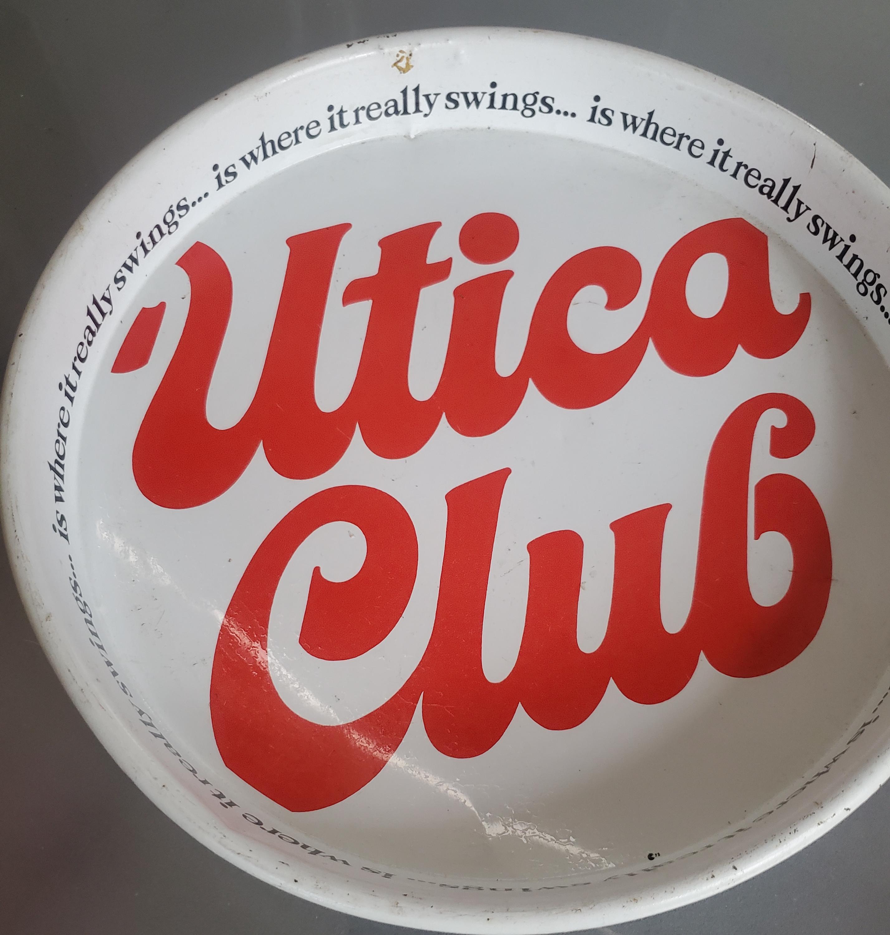 Utica Club レトロトレイ　看板　サイン　ビンテージ雑貨　アメトイ Vintage Utica Club - Etsy