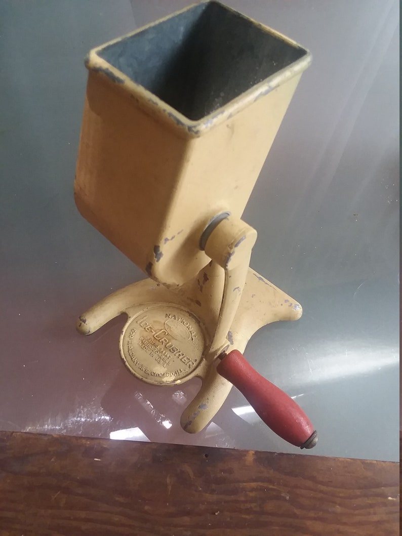 Industrial National Vintage Ice Crusher, Very Old, Includes Board