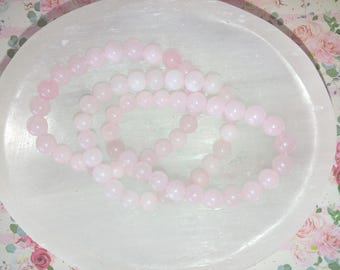 8mm Rose Quartz Bracelet – Natural Gemstone Jewelry for Love & Calm