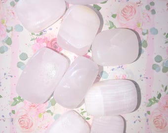 UV Reactive Mangano Calcite Tumble • Pink Healing Stone for Self-Love & Heart Chakra