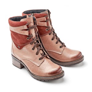 Dromedaris Kara Saddle Leather and Suede Boot