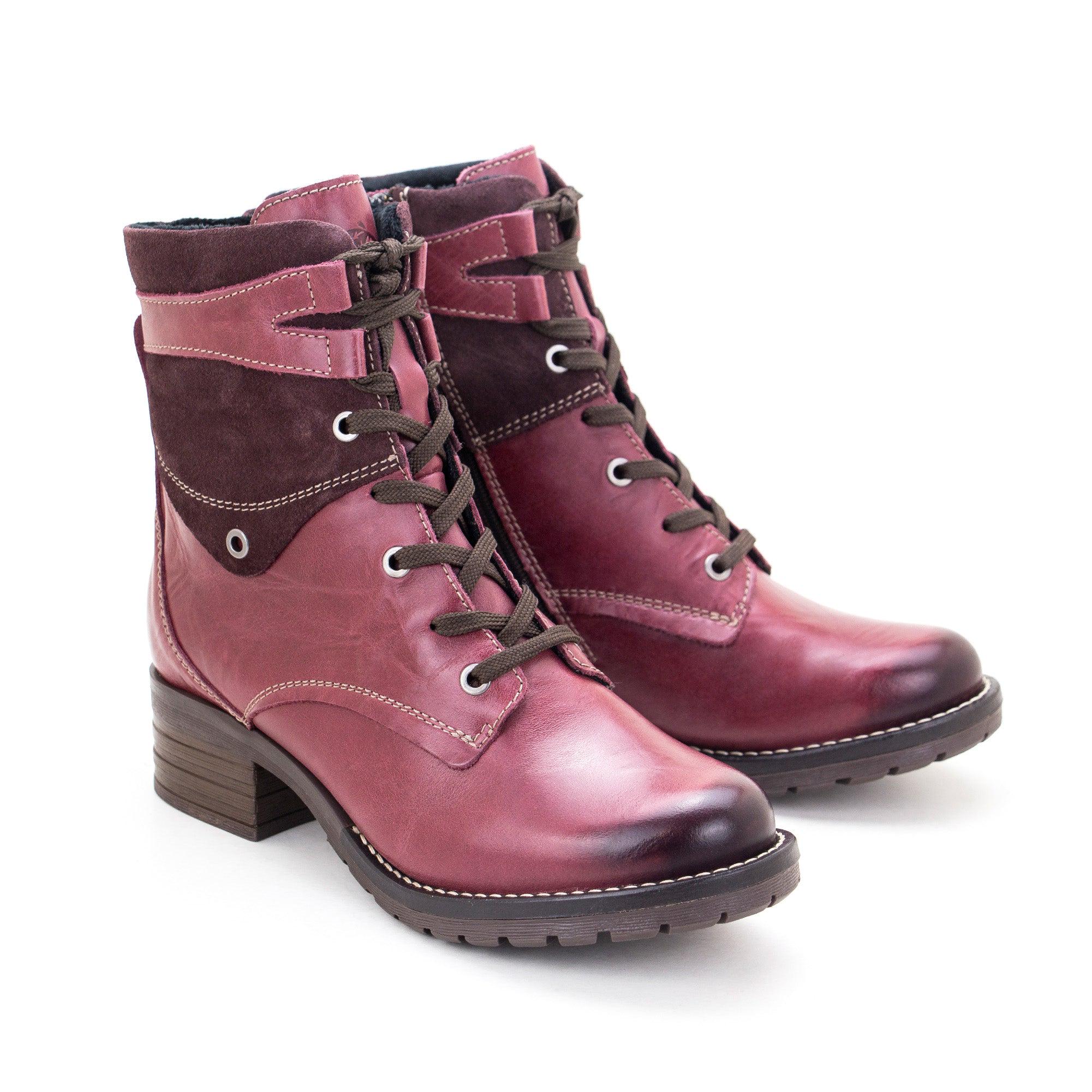Dromedaris Kara Violet Leather and Suede Boot
