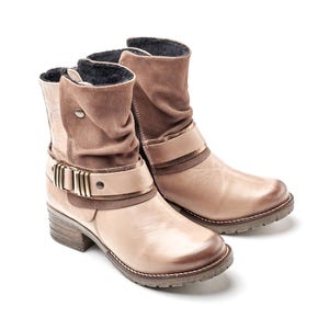 Dromedaris Kikka Taupe Leather & Suede Boot