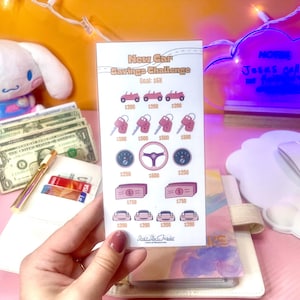 6K New Car Savings Challenge | Cash Stuffing Tracker | Financial Planning and Budgeting Tool | New Car Fund | Savings Planner | Savings goal