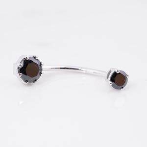 Black Onyx Orb Belly Ring | Jolie Co | 14K 18K Solid Yellow or Rose Gold | Custom Size 5mm to 14mm | Fine Navel Jewelry.