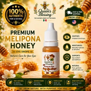 Melipona Honey | Plastic 10mL | Miel | Stingless Bee Honey | Drops | Gotas | 100% Natural | Original From Yucatan Mexico