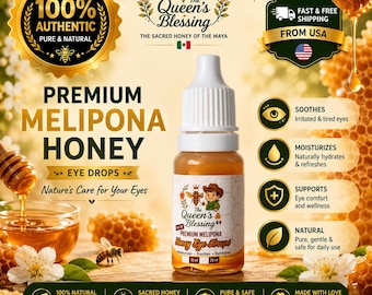 Melipona Honey | Plastic 10mL | Miel | Stingless Bee Honey | Drops | Gotas | 100% Natural | Original From Yucatan Mexico
