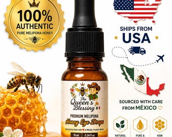 Melipona Honey | 10mL | Miel | Stingless Bee Honey | Drops | Gotas | 100% Natural | Original From Yucatan Mexico