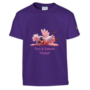 Camiseta infantil personalizada de Lila el Pájaro - Impresión a doble cara con nombre personalizado - Regalo divertido y único
