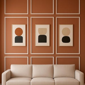 Wall Molding Kit for Gallery Wall – Pre-Cut Decorative Frame Panel for Modern Accent Walls – Ready to Install