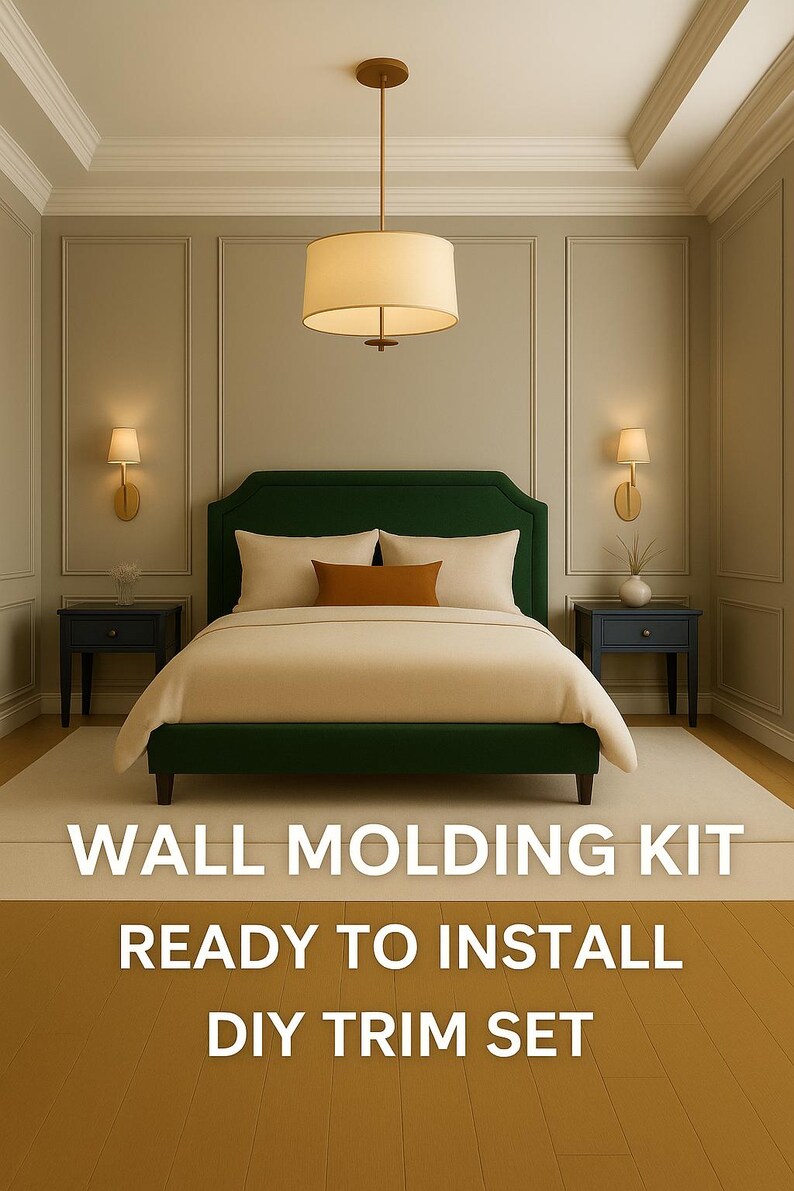 Precut Wall Molding Kit: Elegant Wainscoting Trim, Ready to Install - Etsy