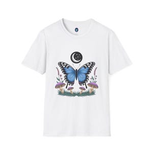 Whimsical Butterfly Unisex T-Shirt: Softstyle Boho Nature Lover&#39;s Tee, Artistic Gift for Everyday Wear