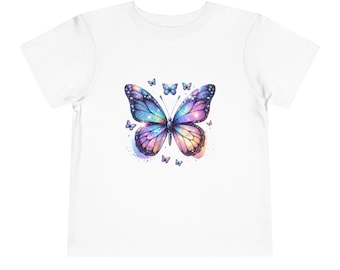 Whimsical Butterfly Toddler Tee, Cute Butterfly Shirt, Kids Summer Outfit, Butterfly Gift, Toddler Fashion